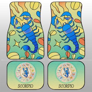 Scorpio Colorful Car Floor Mats Custom Zodiac Car Accessories
