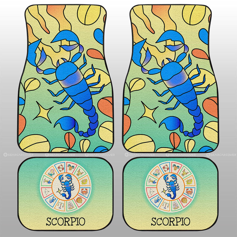 Scorpio Colorful Car Floor Mats Custom Zodiac Car Accessories