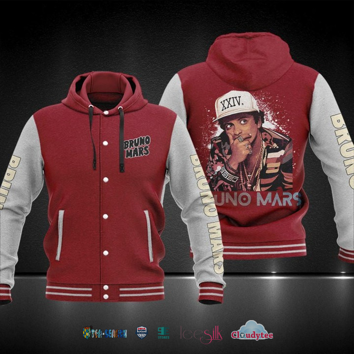 Bruno Mars Xxiv Baseball Hoodie Jacket Bruno Mars Xxiv Baseball Hoodie Jacket