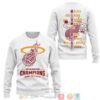 Miami Heat Logo Players Name Eastern Conference Champions 2022 White 3D Shirt