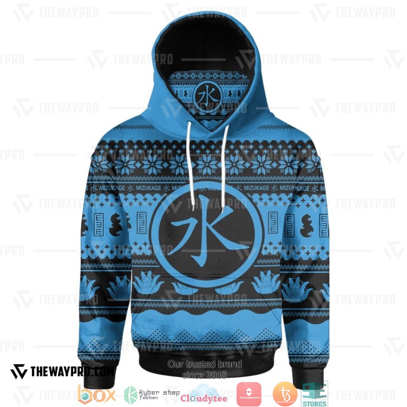 Naruto Mizukage Ugly Pattern Snood Hoodie Naruto Mizukage Ugly Pattern Snood Hoodie