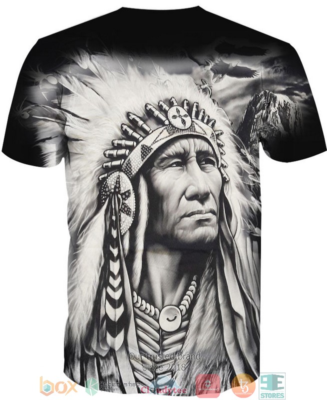 Native American Black White 3D Shirt Native American Black White 3D Shirt