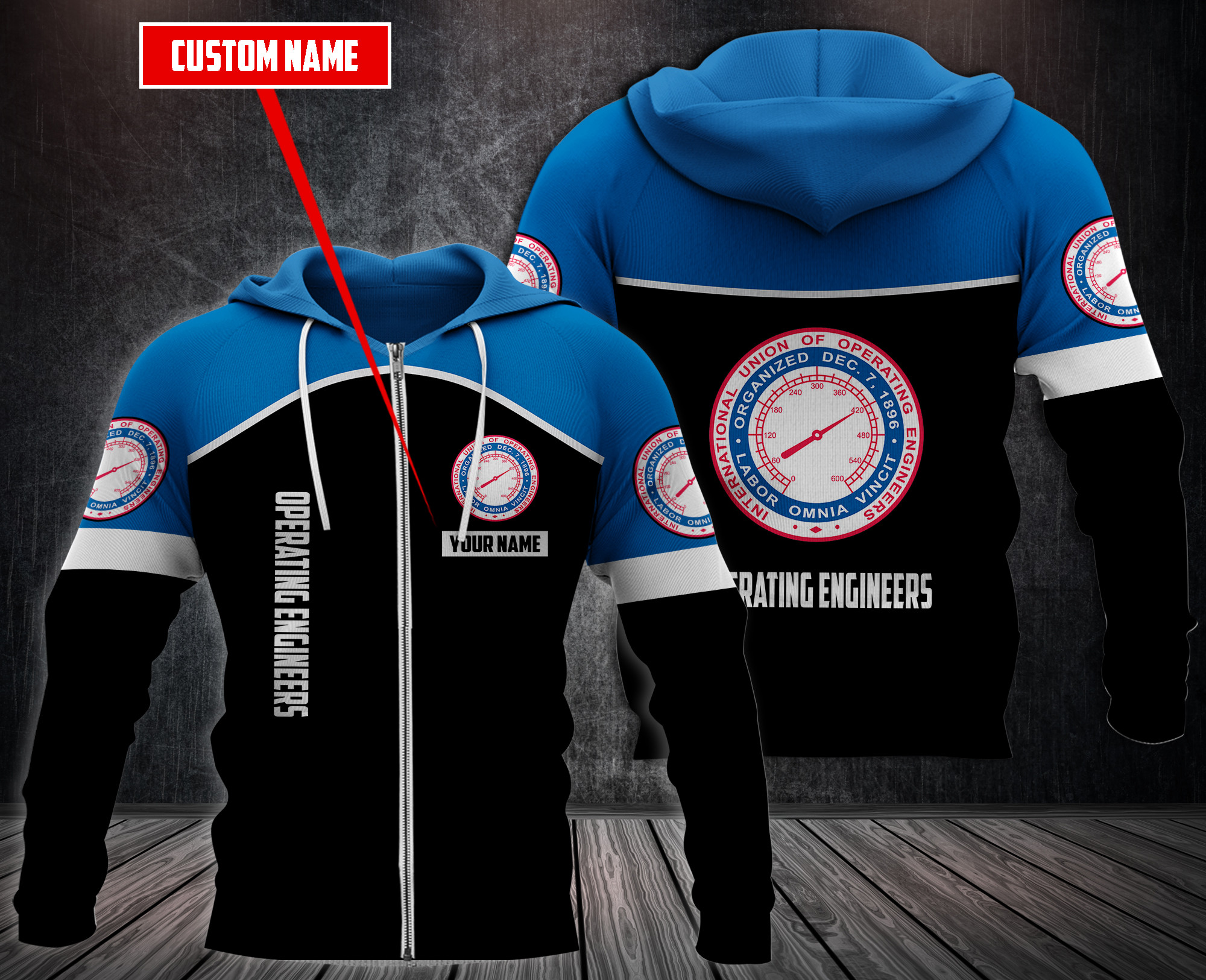 Personalized Operating Engineers Fleece Hoodie Personalized Operating Engineers Fleece Hoodie