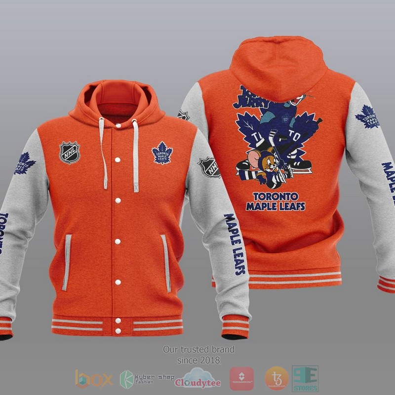 Toronto Maple Leafs Nhl Tom And Jerry Baseball Hoodie Jacket Toronto Maple Leafs Nhl Tom And Jerry Baseball Hoodie Jacket