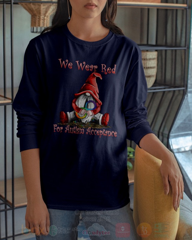 We Wear Red For Autism Acceptance Hoodie We Wear Red For Autism Acceptance Hoodie