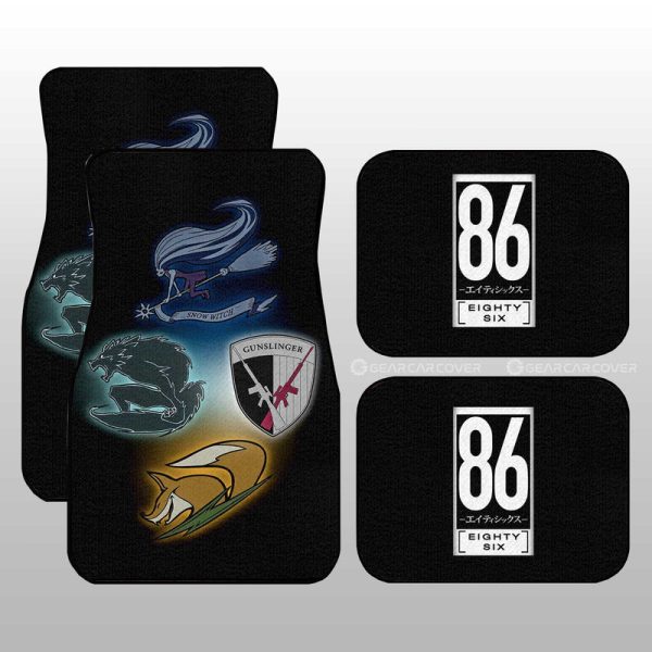 86 Symbols Car Floor Mats Custom 86 Car Accessories