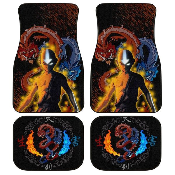 Aang Car Floor Mats Custom The Last Airbender Avatar Anime Car Accessories Anime