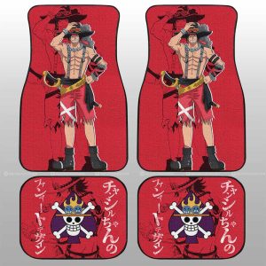 Ace Car Floor Mats Custom One Piece Red Anime Car Accessories