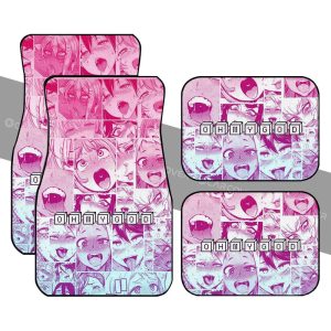 Ahegao Car Floor Mats Custom OMG Car Interior Accessories