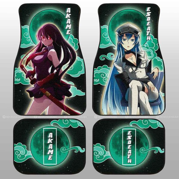 Akame And Esdeath Car Floor Mats Custom