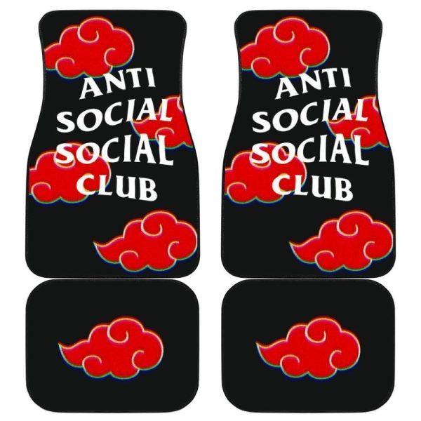 Akatsuki Anti Social Car Floor Mats Custom Anime Car Accessories