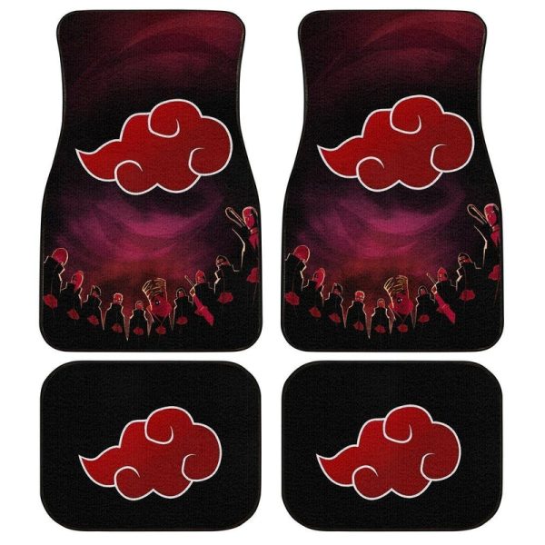 Akatsuki Clan Car Floor Mats Custom Anime Car Interior Accessories