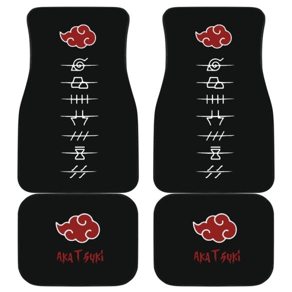 Akatsuki Hidden Villages Symbol Anime Car Floor Mats Custom