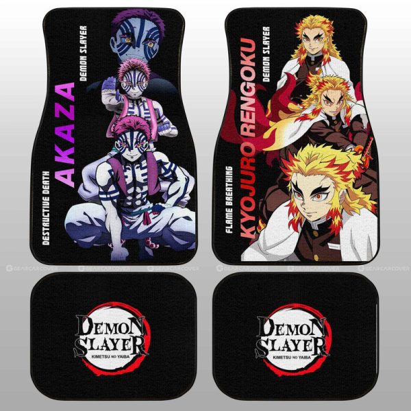 Akaza And Rengoku Car Floor Mats Custom