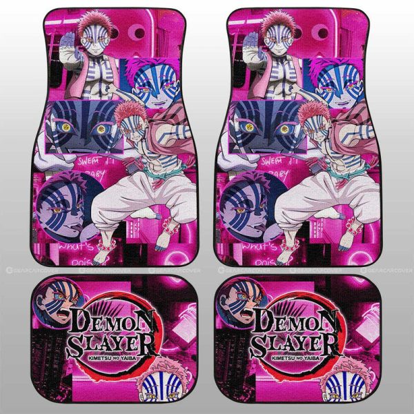 Akaza Car Floor Mats Custom Demon Slayer Anime