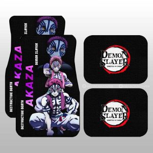 Akaza Car Floor Mats Custom Demon Slayer Anime