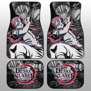 Akaza Car Floor Mats Custom Demon Slayer Anime Car Accessories