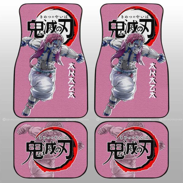 Akaza Car Floor Mats Custom Demon Slayer Anime Car Accessories