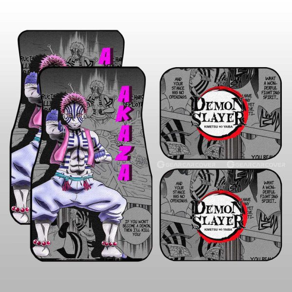 Akaza Car Floor Mats Custom Demon Slayer Anime Mix Mangas