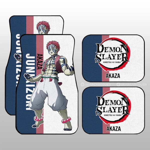 Akaza Car Floor Mats Custom Demon Slayer Car Accessories For Anime Fans