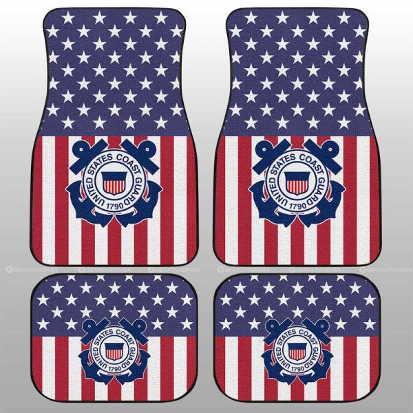 American Flag Military Coast Guard Car Floor Mats Custom Car Accessories