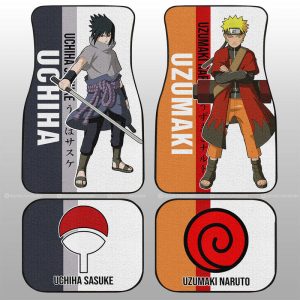 And Sasuke Car Floor Mats Custom Anime Car Accessories For Fans