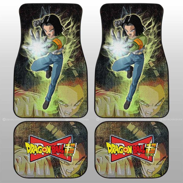 Android 17 Car Floor Mats Custom Dragon Ball Anime Car Accessories