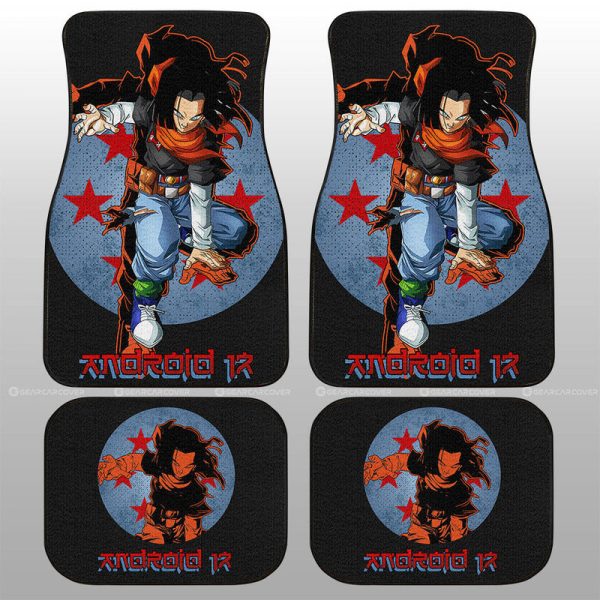 Android 17 Car Floor Mats Custom Dragon Ball Anime Car Accessories