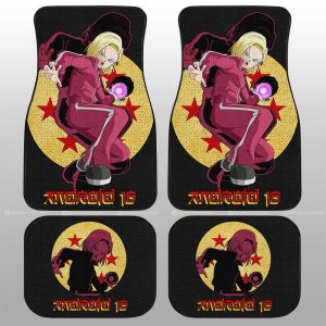 Android 18 Car Floor Mats Custom Dragon Ball Anime Car Accessories