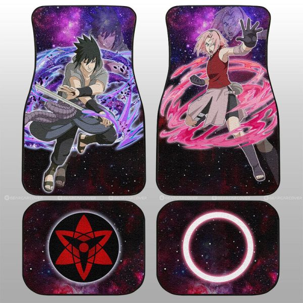 Anime Car Floor Mats Custom Sasuke And Sakura Galaxy Style Car Accessories