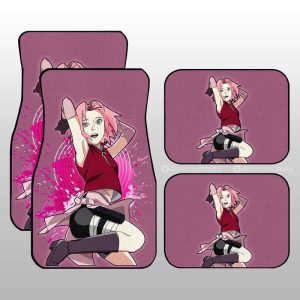 Anime Girl Haruno Sakura Car Floor Mats Custom Anime