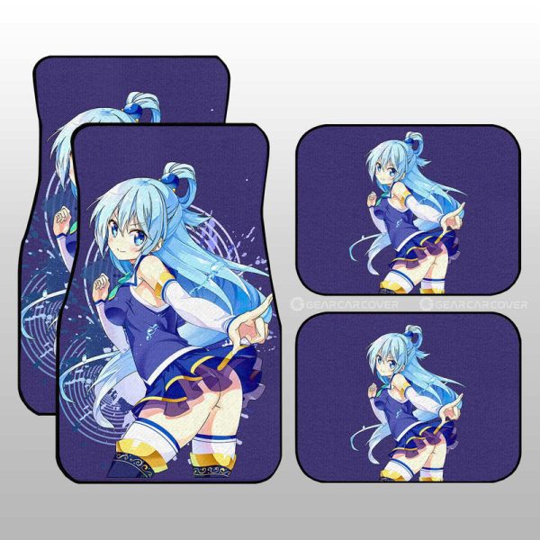 Anime Girl KonoSuba Aqua Car Floor Mats Custom Anime Car Accessories