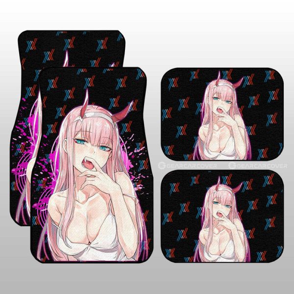 Anime Sexy Girl Code:002 Zero Two Car Floor Mats Custom DARLING In The FRANXX Anime