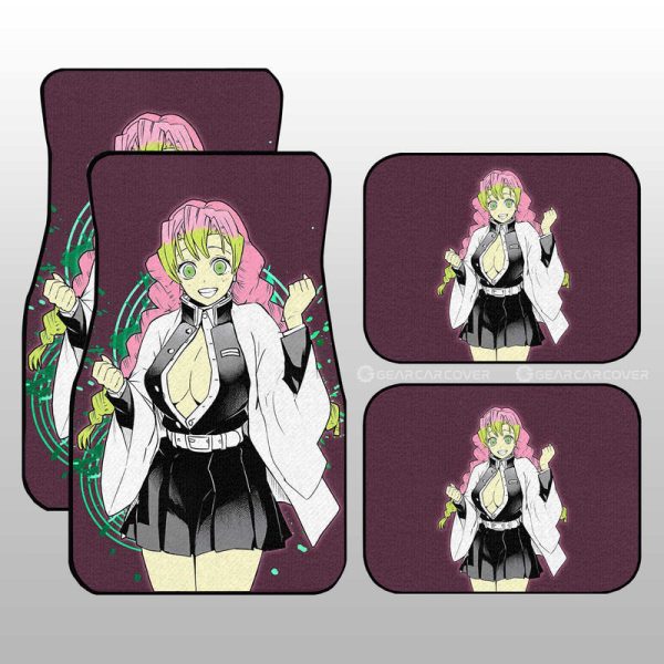 Anime Sexy Girl Kanroji Mitsuri Car Floor Mats Custom Demon Slayer Anime