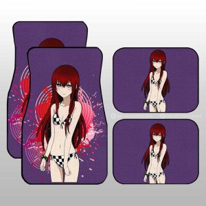 Anime Waifu Girl Kurisu Makise Car Floor Mats Custom Steins;Gate Anime Car Accessories