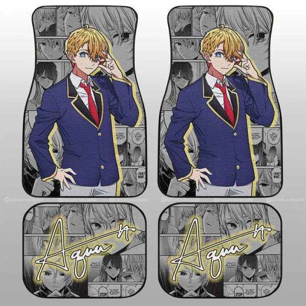 Aquamarine Hoshino Car Floor Mats Custom Anime Car Accessories