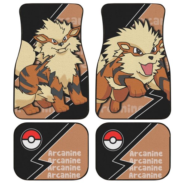 Arcanine Car Floor Mats Custom Anime Car Interior Accessories