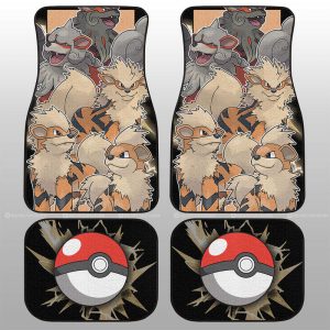 Arcanine Car Floor Mats Custom Car Accessories For Fans