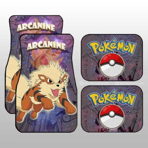 Arcanine Car Floor Mats Custom Galaxy Manga Style