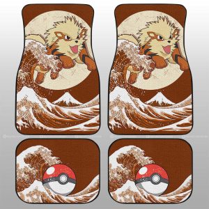 Arcanine Car Floor Mats Custom Pokemon Car Accessories