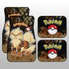 Arcanine Car Floor Mats Custom Tie Dye Style Anime Car Accessories