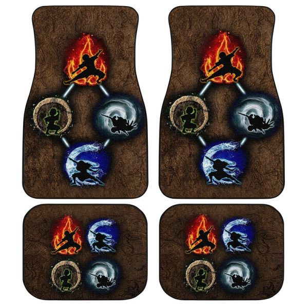 Avatar The Last Airbender Car Floor Mats Custom Avatar Anime Car Accessories Anime Gifts