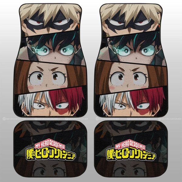 BNHA Heroes Eyes Car Floor Mats Custom Anime Car Accessories