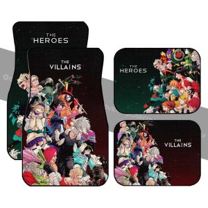 BNHA Heroes Vs Villains Car Floor Mats Custom Car Accessories