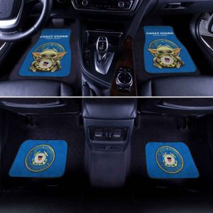 Baby Yoda US Coast Guard Car Floor Mats Custom Emblem Car Accessories