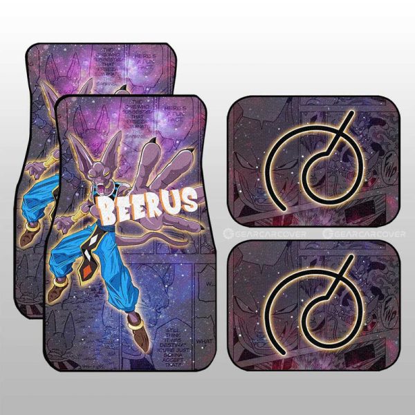 Beerus Car Floor Mats Custom Car Accessories Manga Galaxy Style