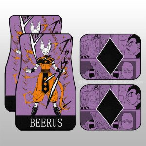 Beerus Car Floor Mats Custom Dragon Ball Anime Manga Color Style