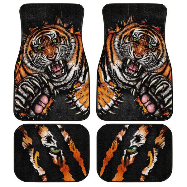 Best Big Cat Tiger Car Floor Mats Custom Gift Idea Car Accessories