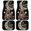 Best Dad Ever Pitbull Car Floor Mats Custom I Love You To The Moon And Back Cool Car Accessories