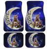 Best Pitbull Dad Car Floor Mats Custom I Love You To The Moon And Back Galaxy Car Accessories